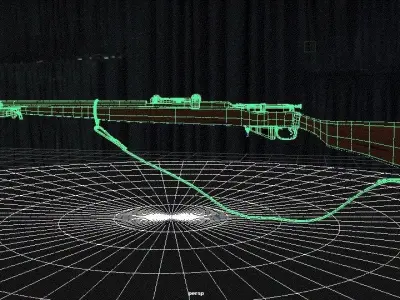 303 gun 3D model