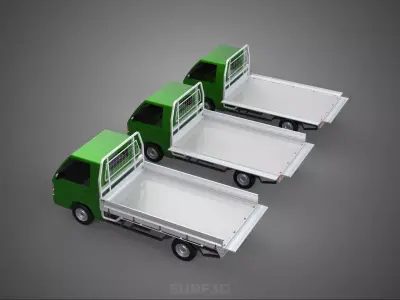 COLLECTION BAKKIE UTE 3 WAY WIDE DECK DROP SIDE BED PICKUP TRUCK 3D model