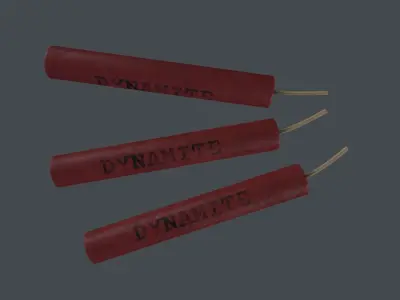 Dynamite 3D Moedel Low-poly 3D model