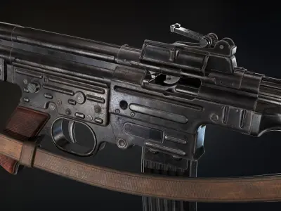STG-44 Sturmgewehr Low-poly 3D model