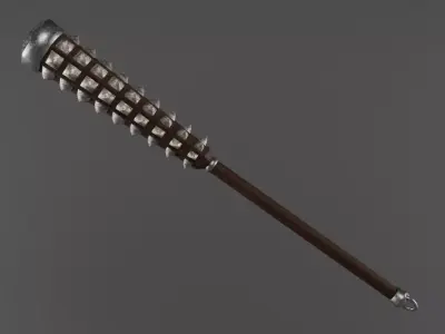 Low Poly Kanabo  Japanese Mace 3D Model Game Ready Low-poly 3D model