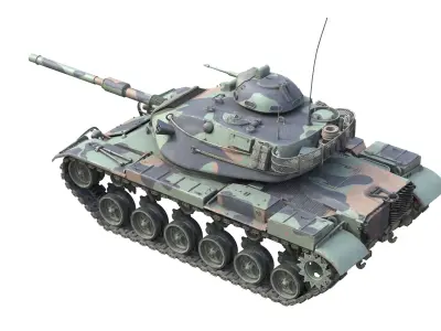 M60 battle Tank Low-poly 3D model