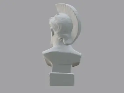 ancient Greek marble head statue 3D print model