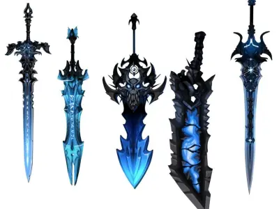 Swords Set world of warcraft Free low-poly 3D model