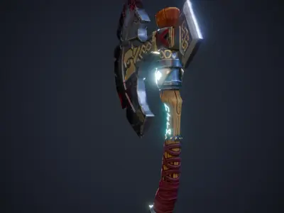 Game Ready Axe Model Low-poly 3D model