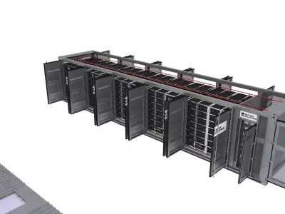 Battery Energy Storage System Container BESS PBR 3D model