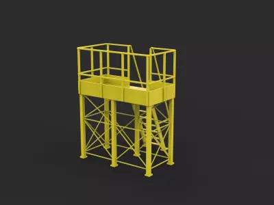 industrial work platform 3D model