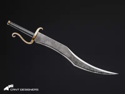 Arabian Scimitar Blade - Curved Sword 3D model