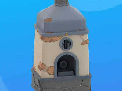 Lowpoly Furnace Free 3D model