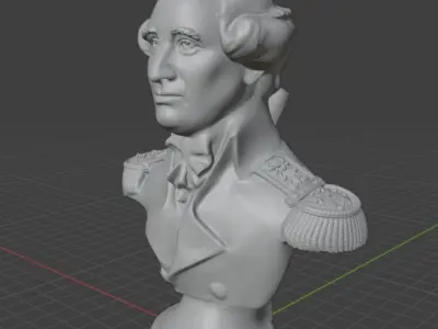 Friedrich Wilhelm von Steuben 3D print model