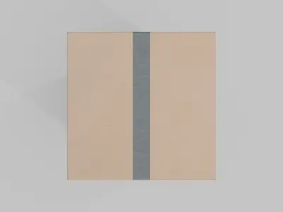 Cube Tall Cardboard Box - Rigged and Fully Customizable Low-poly 3D model