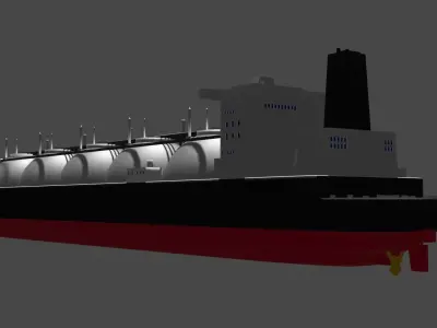 LNG Ship Low-poly 3D model