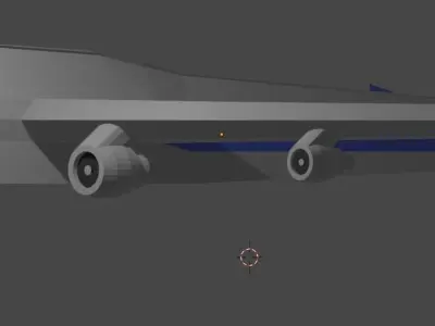 low poly airplane model plane Low-poly 3D model