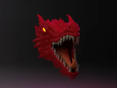 dragon head Free 3D model order