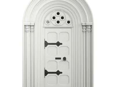 Entrance classic door 124 3D model