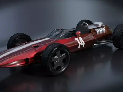 Classic Formula 1 Racing Car Free low-poly 3D model