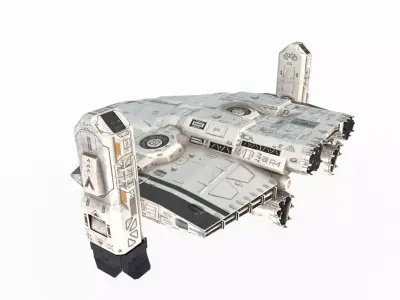 Future science fiction bomber 3D model