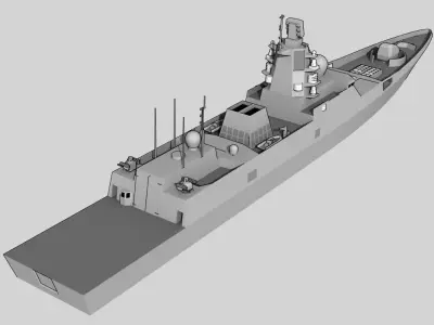 FFG Admiral Gorshkov class Project 22350 Low-poly 3D model