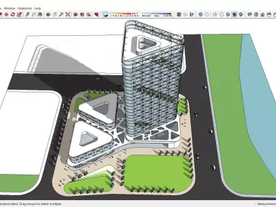 Sketchup Commercial Complex N9 3D model