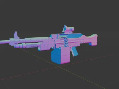  MachineGun  LMG 3D model