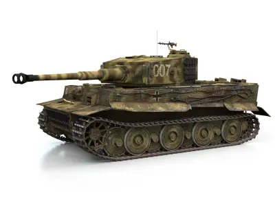 Panzer VI - Tiger - 007 - Late Production 3D model