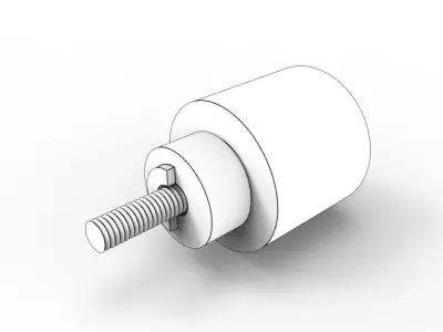 Motorcycle Bar End Weight 3D model
