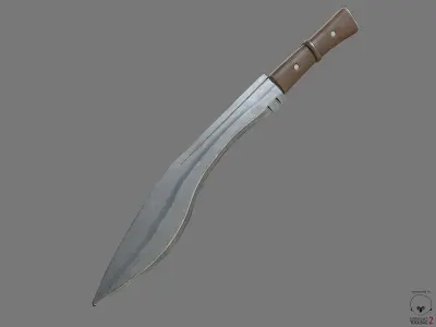 Combat Knife PBR Low-poly 3D model
