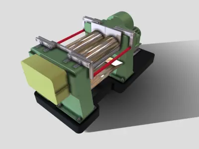 Machine - Two Roll Rubber Mill Low-poly 3D model