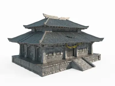 Asian Ancient Architecture Military Camp 3D model