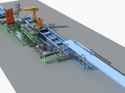 Industrial Equipment 36 - Automatic Production Line 3D model