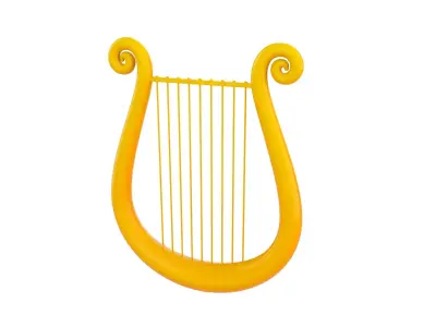 Golden Harp 3D model