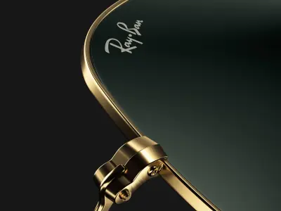 Ray-Ban Aviator sunglasses 3D model 3D model