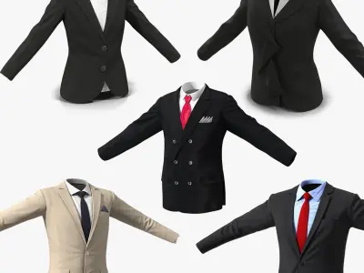 Suit Jackets Collection 3D model