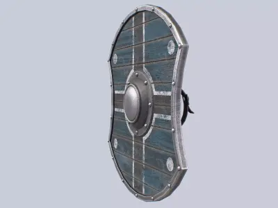 Viking shield Low-poly 3D model