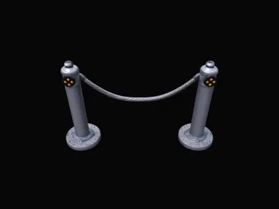 3d High Render Cable Barrier Service For Public Place 3D model purchase