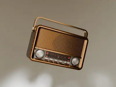 Wooden Home Bluetooth Am  - Fm SW Multiband Portable Radio 3D model