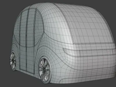 Shuttle minibuses collection 2023 3D Model Pack