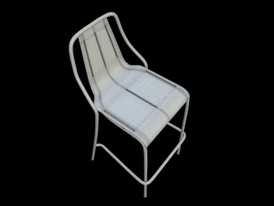Chair metal bar stool 3D model