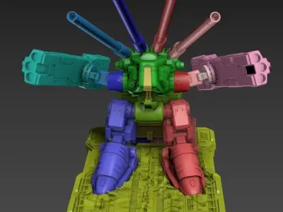 Macaroni 2 Monster 100mm Static Set 3D print model