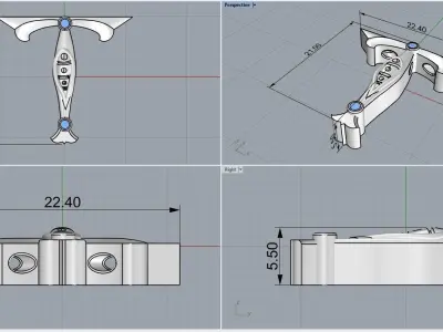 Alphabet Latin T 3D print model purchase