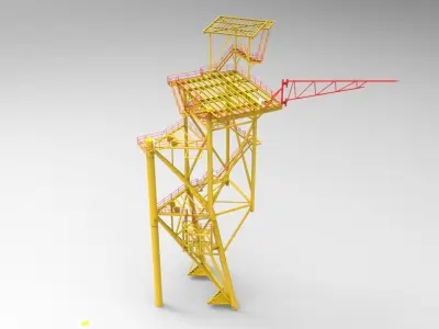 50 ft lean to Free 3D model