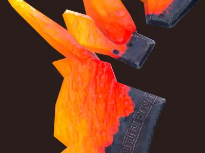 Magma Sword - Game Ready - Low-poly 3D model