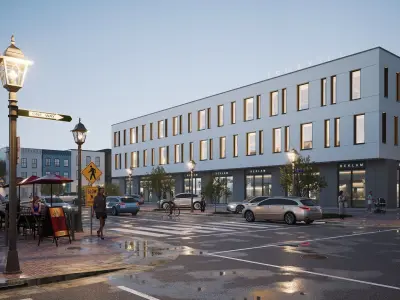 Commercial building Low-poly 3D model 4