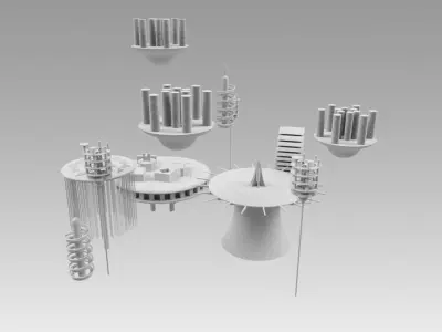 Skyscrapers 3D model