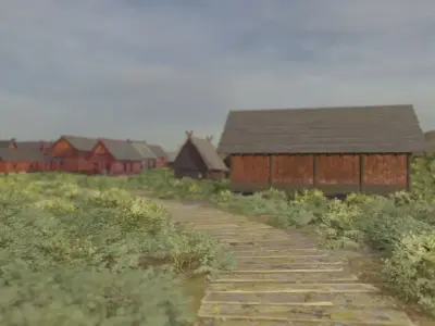 Mountain Village Path 3D model