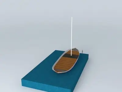 gulet boat in water Free 3D model