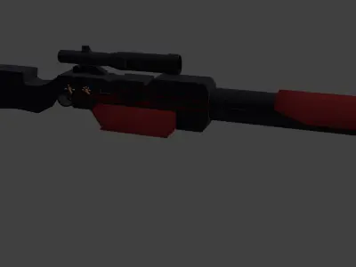 Futuristic Sniper Rifle 3D model