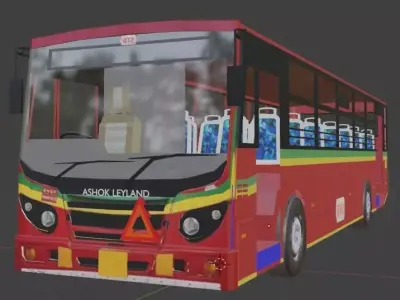RED BUS 3D MODEL 3D model
