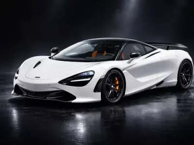 McLaren Inspired White Sports Car Model 3D model