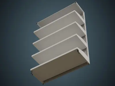 Medical Shelf 1 Basic Low-poly 3D model